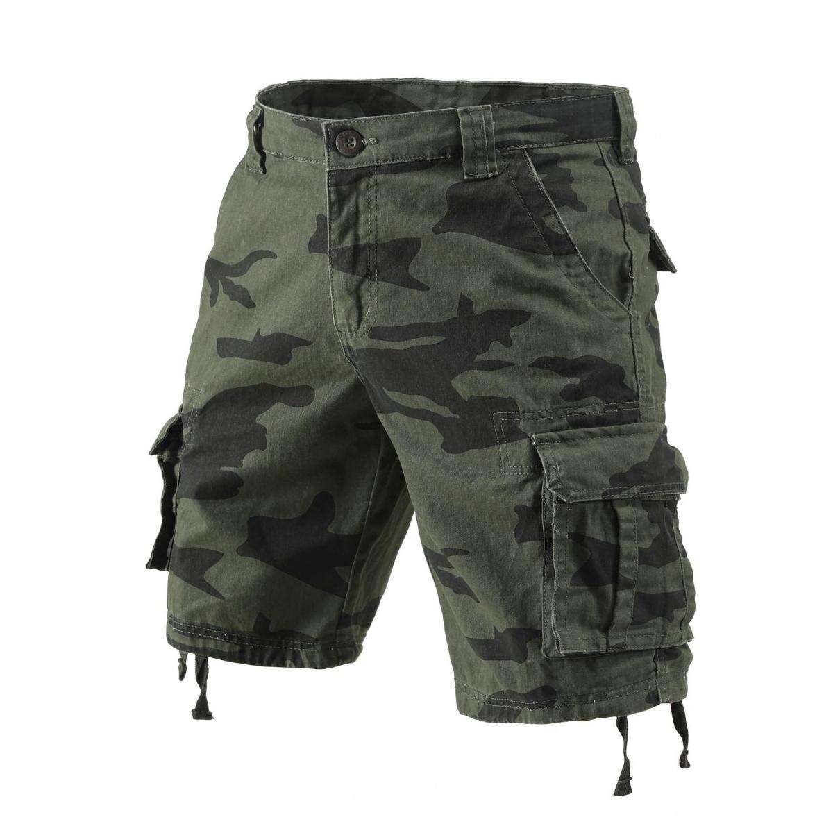 Men’s Multi-Pocket Camo Cargo Shorts