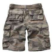 Men’s 9-Pocket Cotton Utility Camo Cargo Shorts
