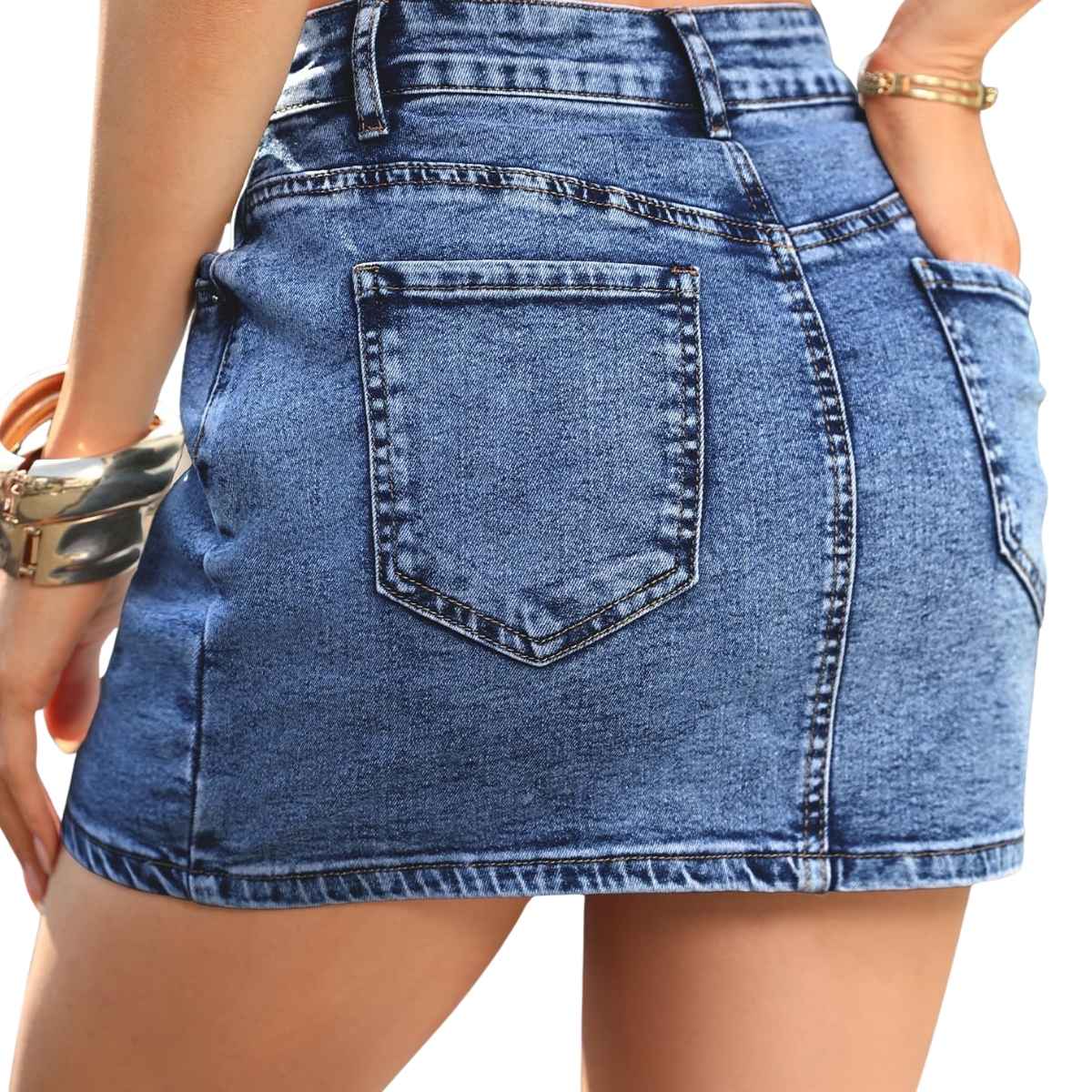 Women’s Stretch Denim Mini Skort