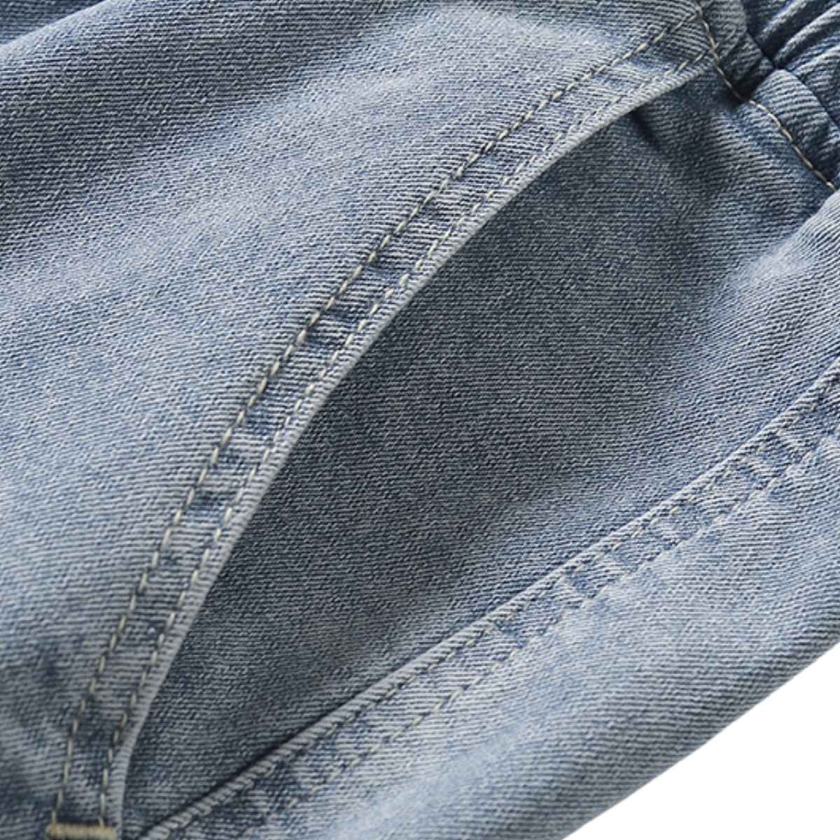 Men’s Elastic Waist Cargo Jeans
