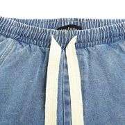 Men’s Drawstring Waist Wide-Leg Baggy Jeans