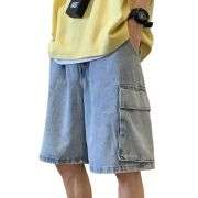 Men’s Baggy Ripped Cargo Denim Jorts