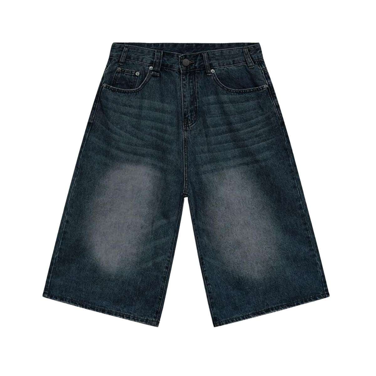 Y2K Loose Fit Wide Leg Denim Shorts