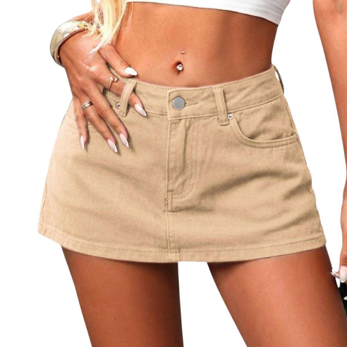 Y2K Low Rise Denim Mini Skort