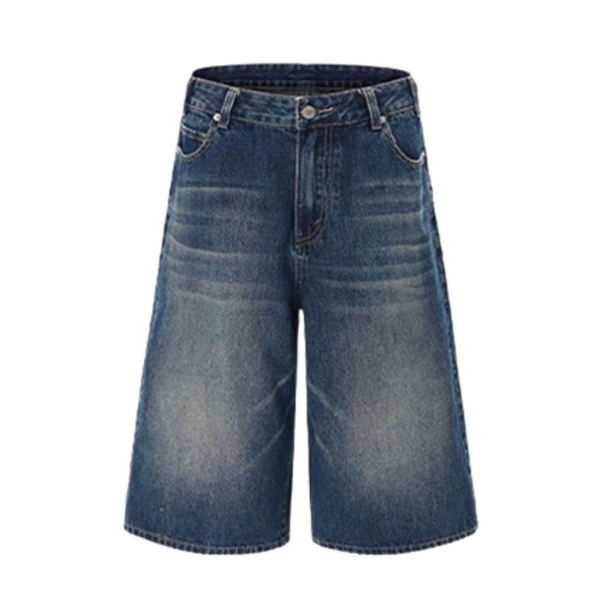 Y2K Loose Fit Wide Leg Denim Shorts