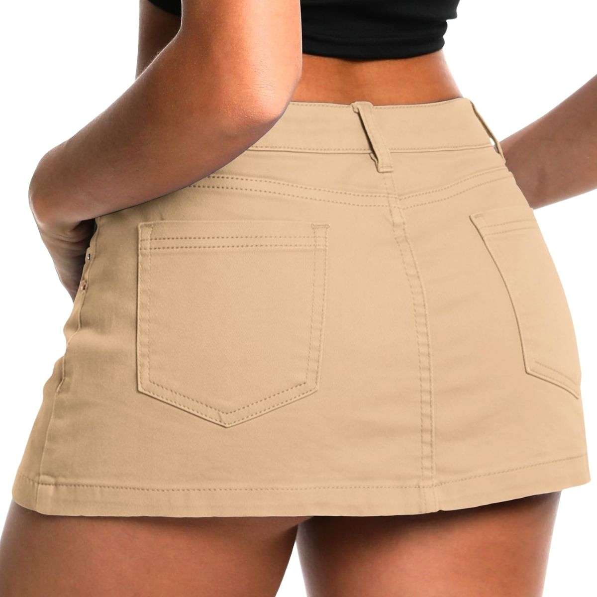 Y2K Low Rise Denim Mini Skort
