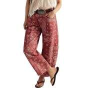 Women’s Floral Print Baggy Barrel Jeans