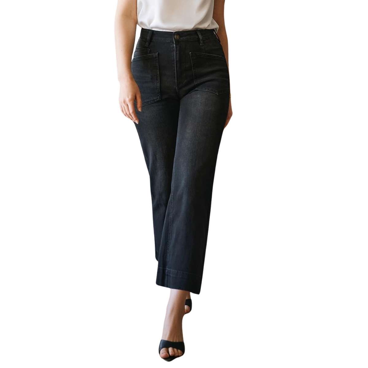 Women’s Cropped Wide Leg Jeans