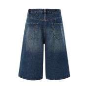 Y2K Loose Fit Wide Leg Denim Shorts