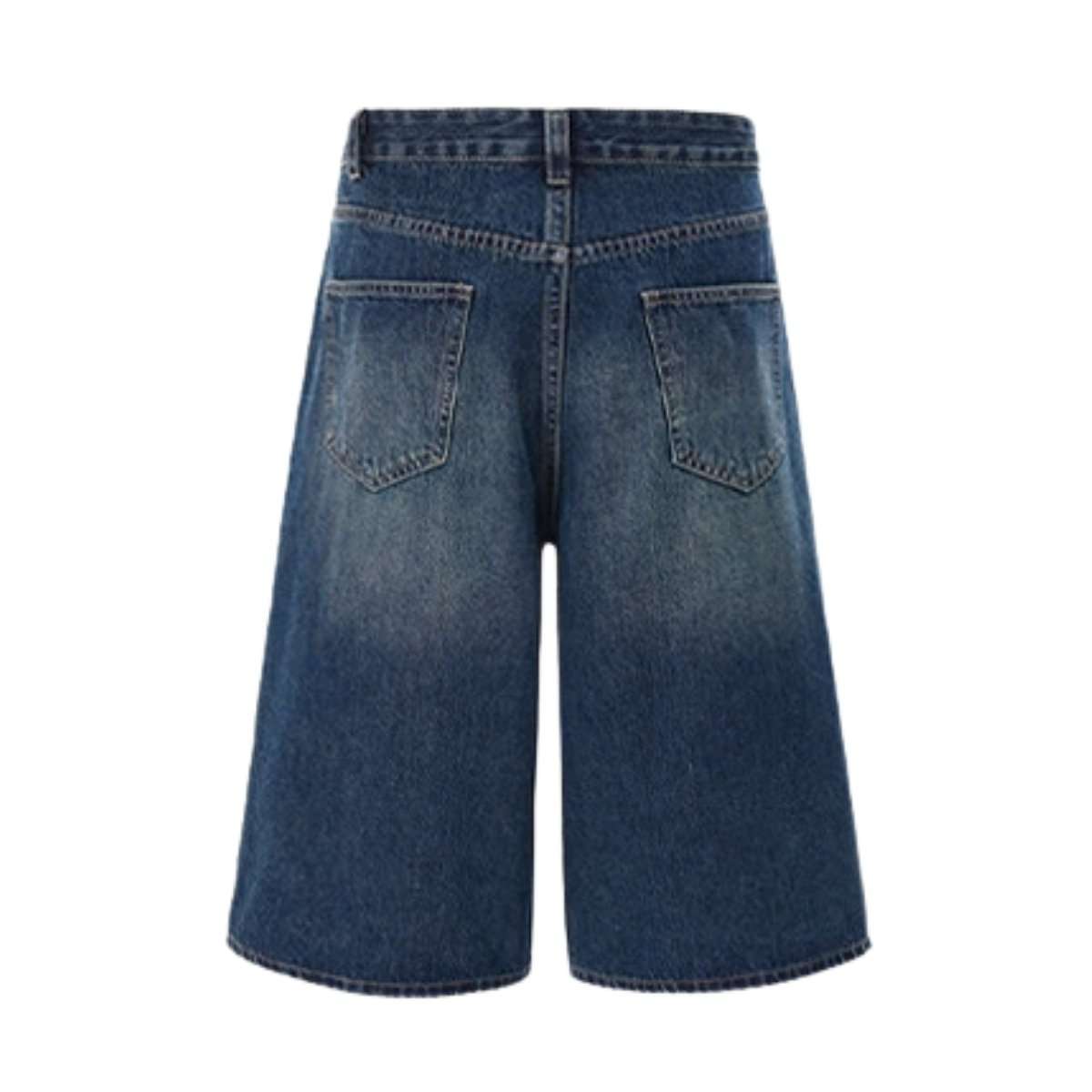 Y2K Loose Fit Wide Leg Denim Shorts