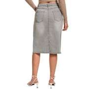 Women’s High Waisted Denim Midi Skirt