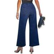 Women’s High-Waisted Wide-Leg Drawstring Jeans
