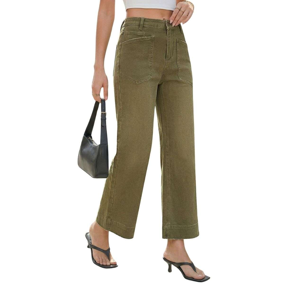 Women’s Cropped Wide Leg Jeans