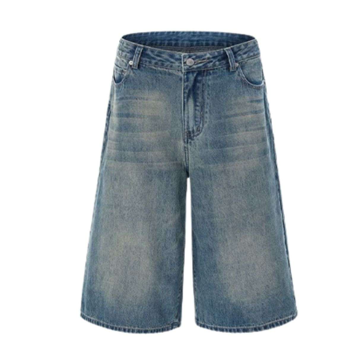 Y2K Loose Fit Wide Leg Denim Shorts