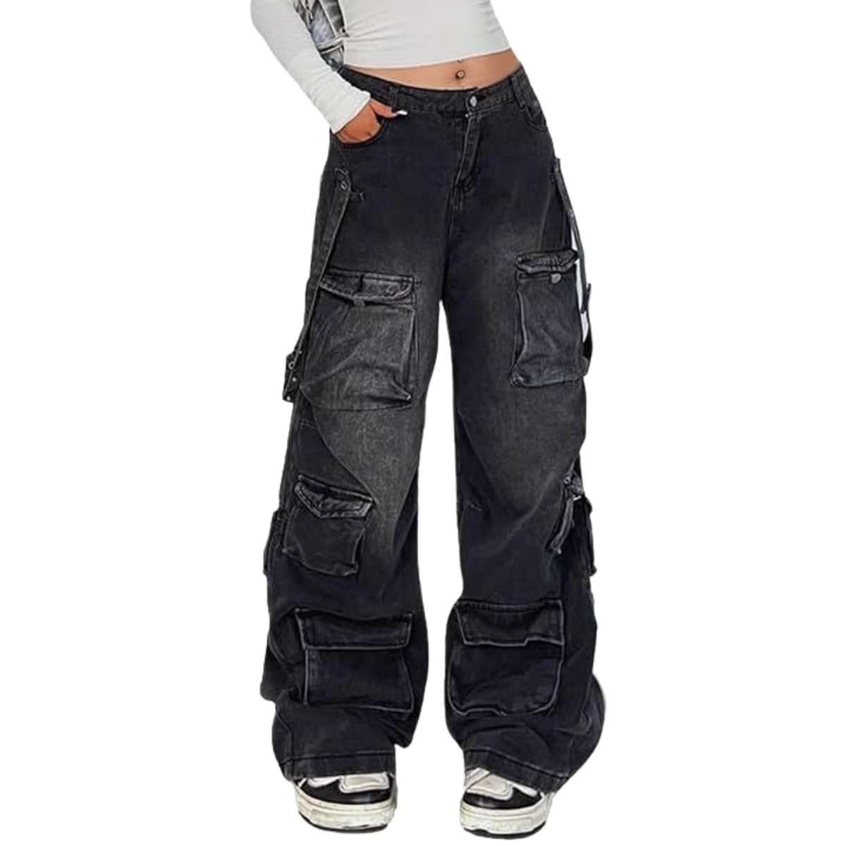 Women’s Y2K Low Rise Baggy Cargo Jeans