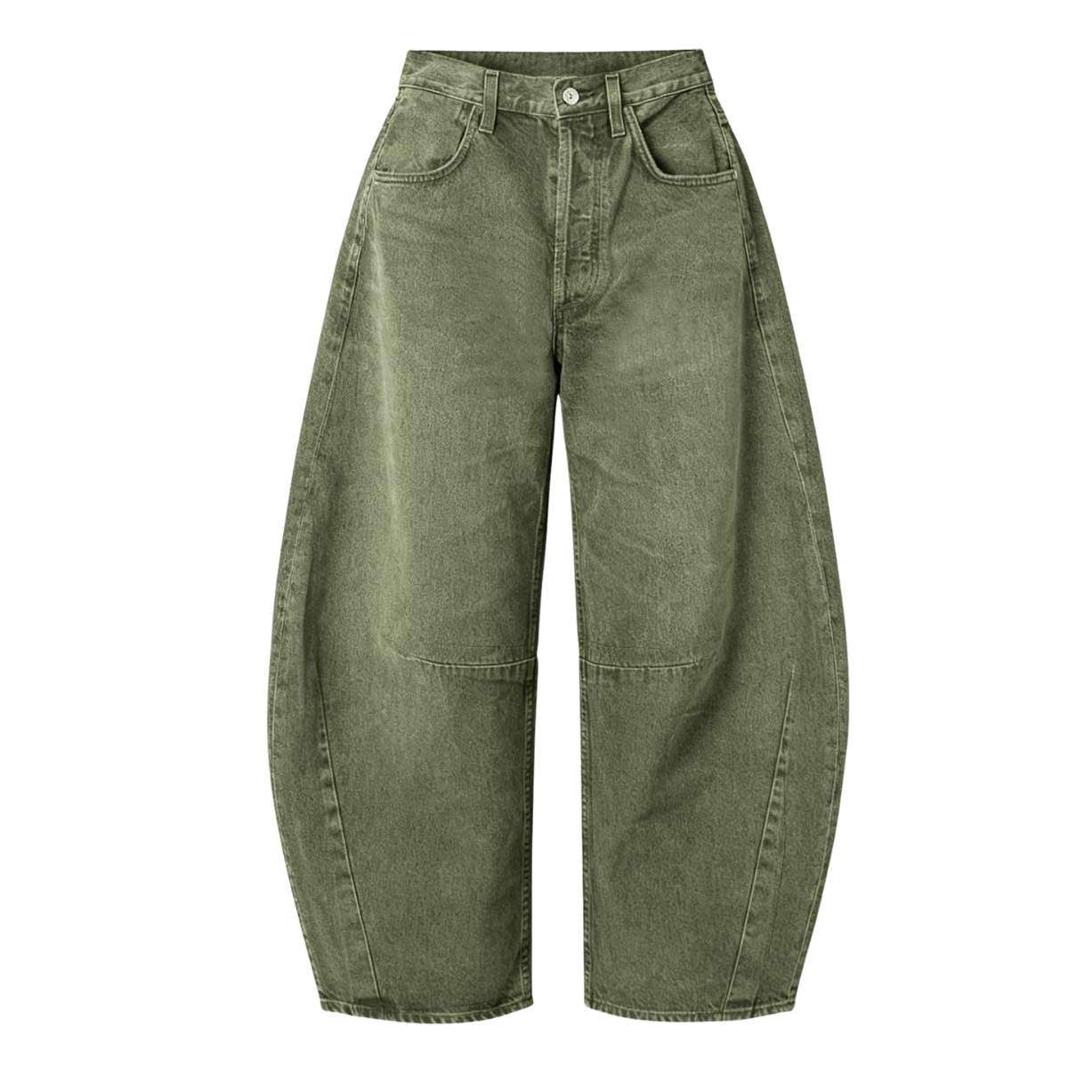 Women’s Y2K Elastic Waist Boyfriend Barrel Leg Jeans