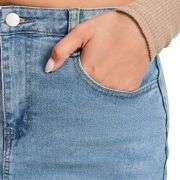 Women’s High Waisted Denim Midi Skirt
