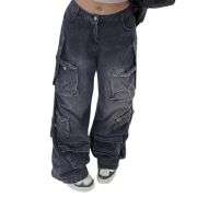 Women’s Y2K Low Rise Baggy Cargo Jeans