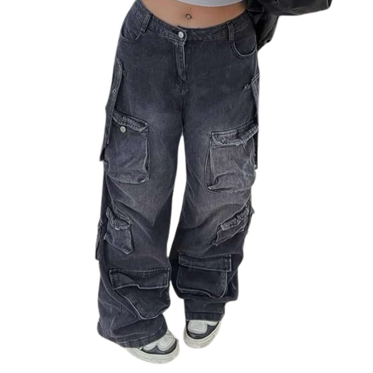 Women’s Y2K Low Rise Baggy Cargo Jeans