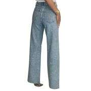 Y2K High Waisted  Stretch Rhinestone Wide Leg Jeans