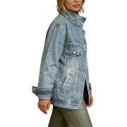Women’s Loose Fit Asymmetrical Denim Jacket