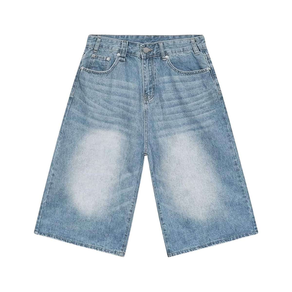 Y2K Loose Fit Wide Leg Denim Shorts