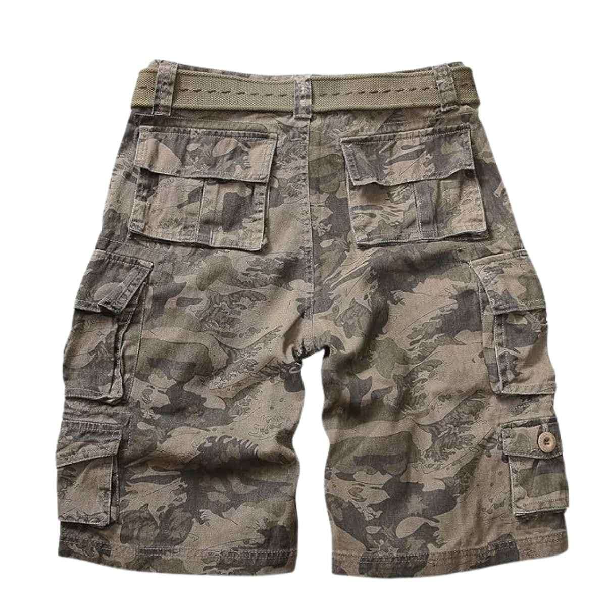 Men’s 9-Pocket Cotton Utility Camo Cargo Shorts