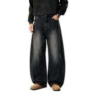 Men’s Y2K Relaxed Fit Wide Leg Skater Streetwear Barrel Baggy Jeans
