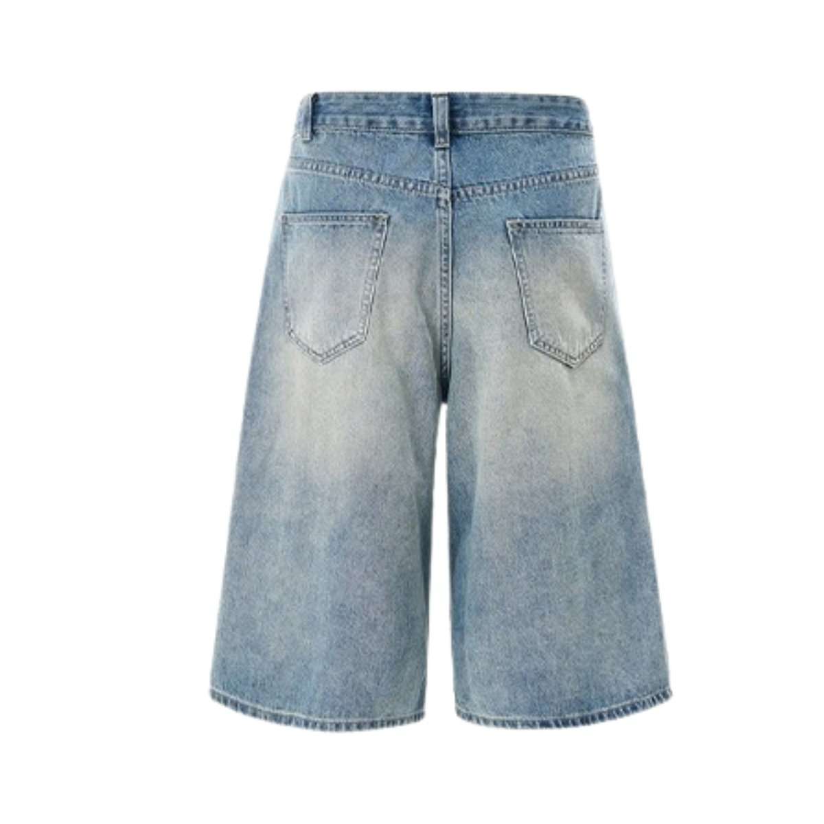 Y2K Loose Fit Wide Leg Denim Shorts