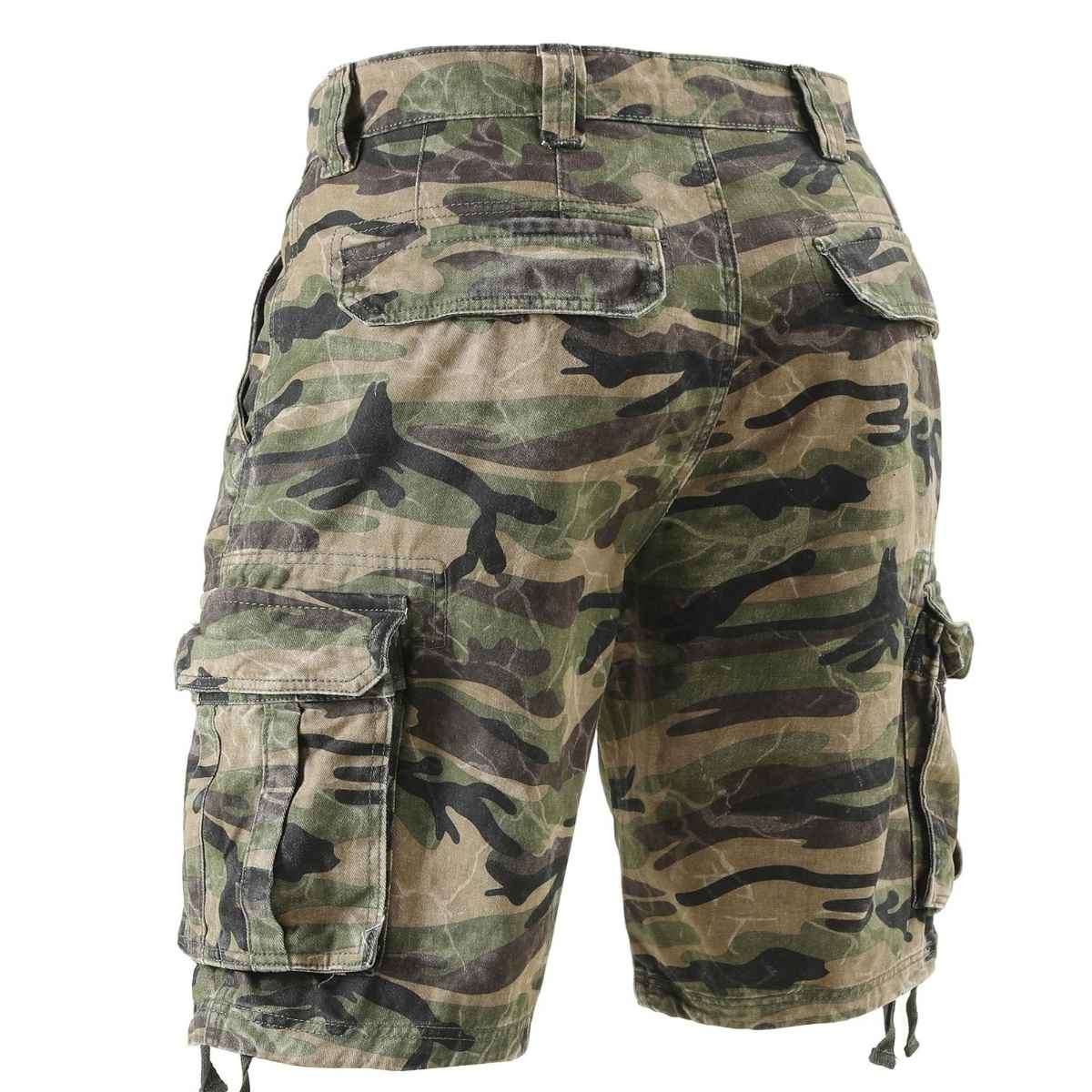 Men’s Multi-Pocket Camo Cargo Shorts