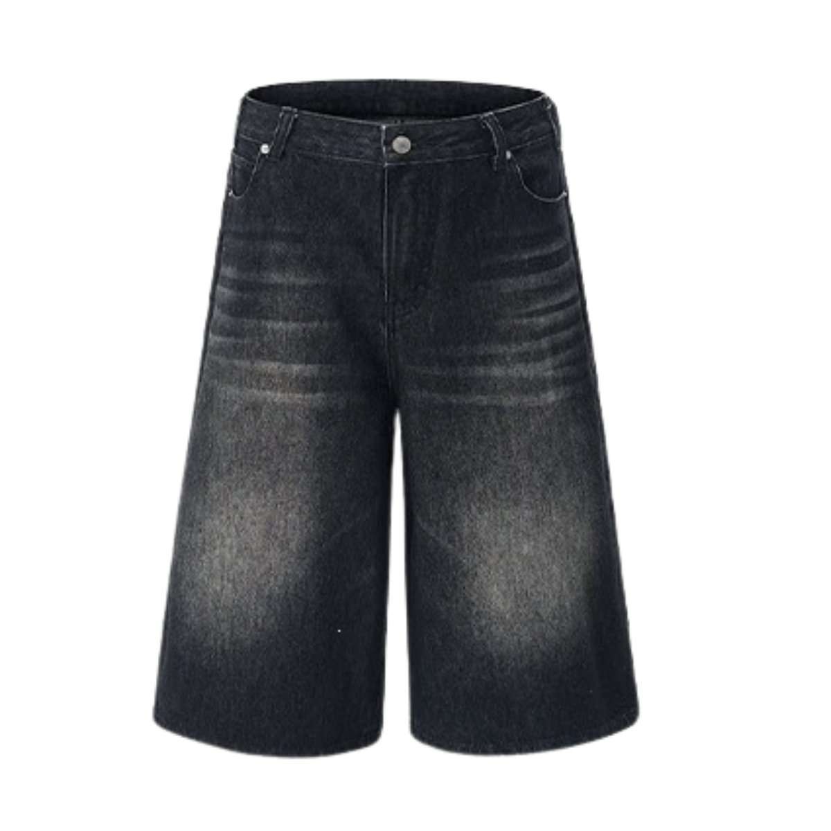 Y2K Loose Fit Wide Leg Denim Shorts