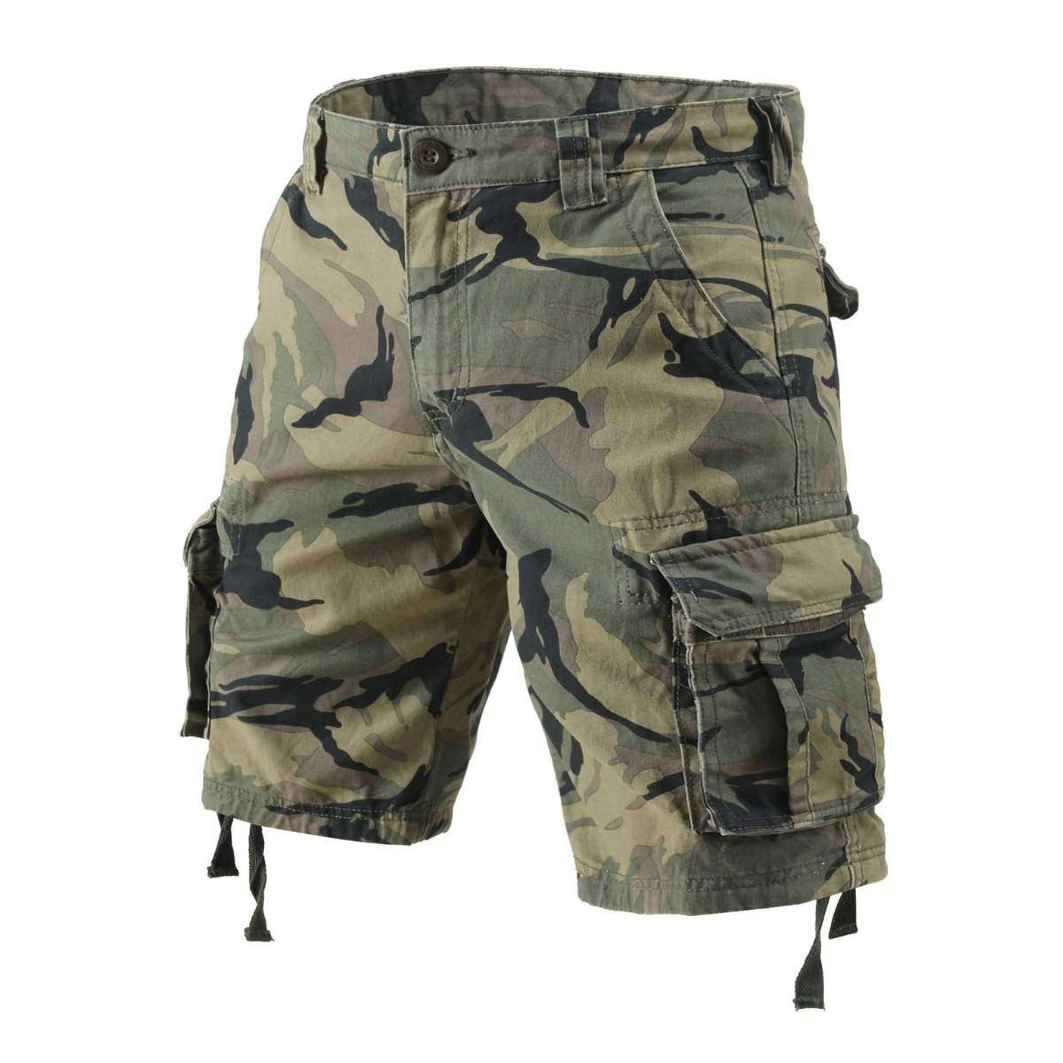 Men’s Multi-Pocket Camo Cargo Shorts