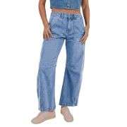 Y2K Streetwear Women’s High-Waisted Barrel Jeans
