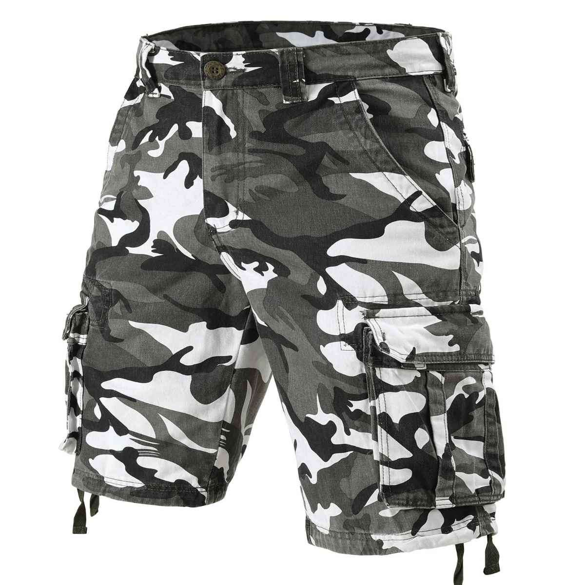 Men’s Multi-Pocket Camo Cargo Shorts