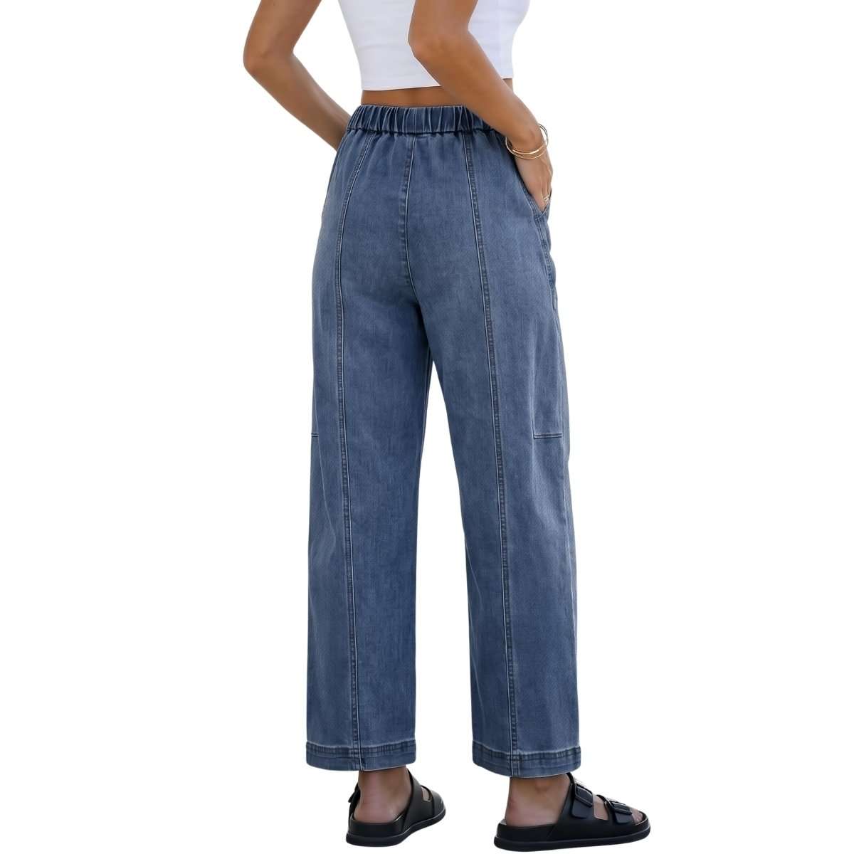 High Waisted Baggy Barrel Jeans