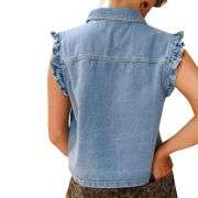 Y2K Cropped Denim Vest