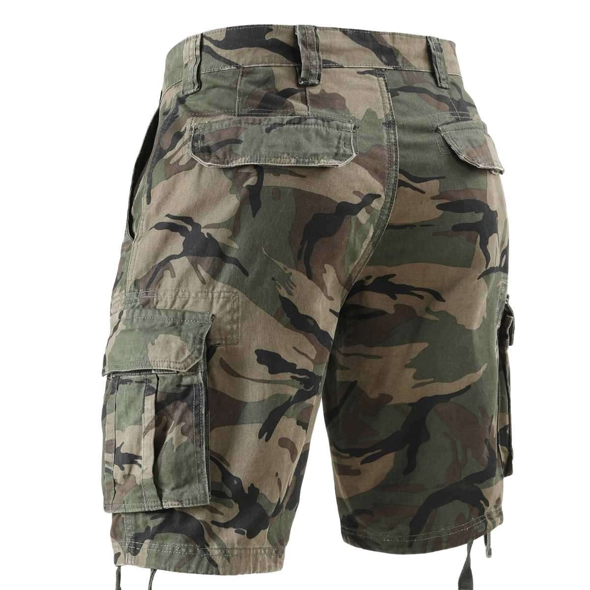 Men’s Multi-Pocket Camo Cargo Shorts