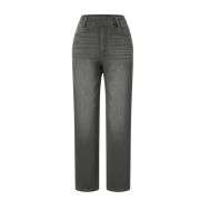 High Waisted Pull-On Straight Leg Jeans