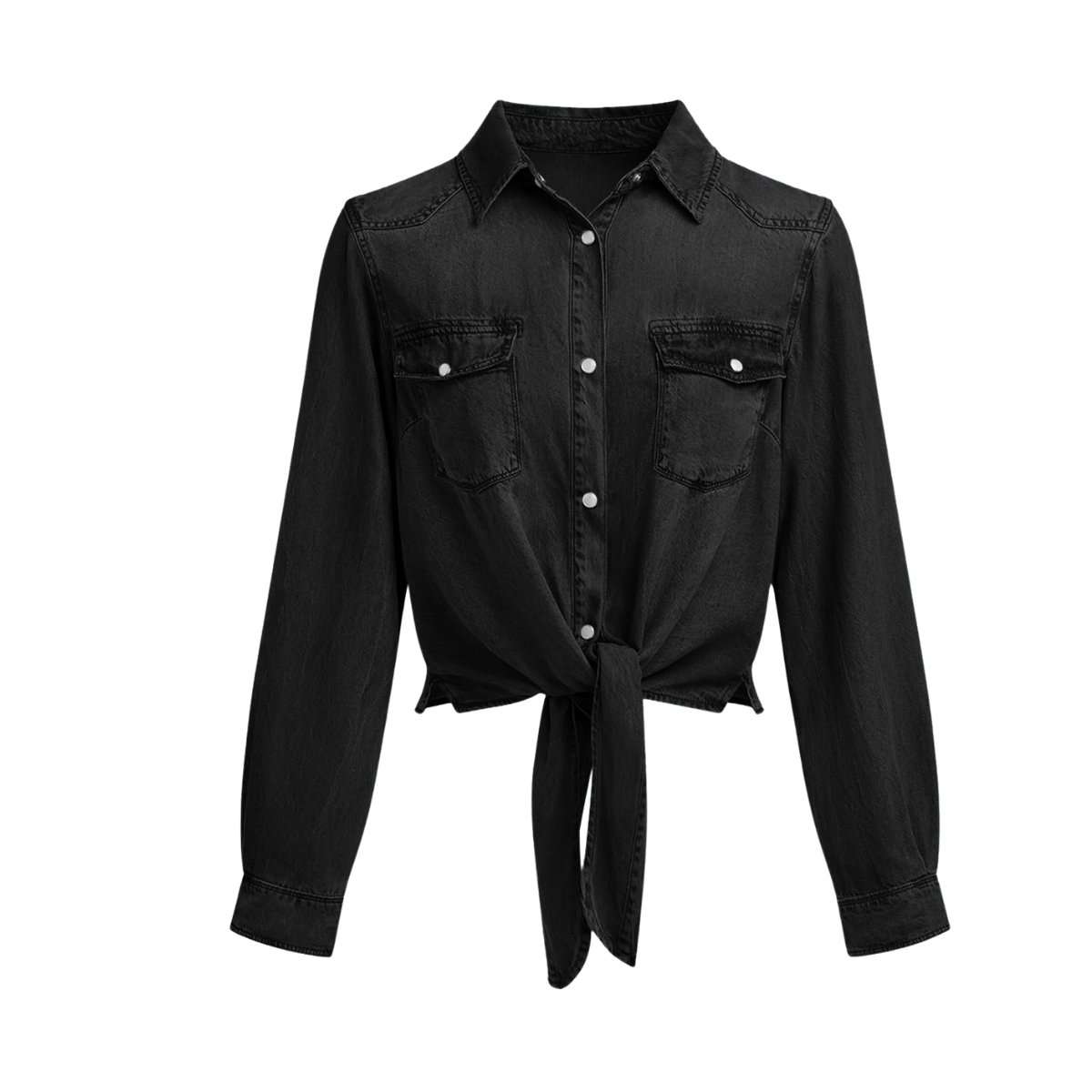 Women’s Tie-Front Denim Shirt