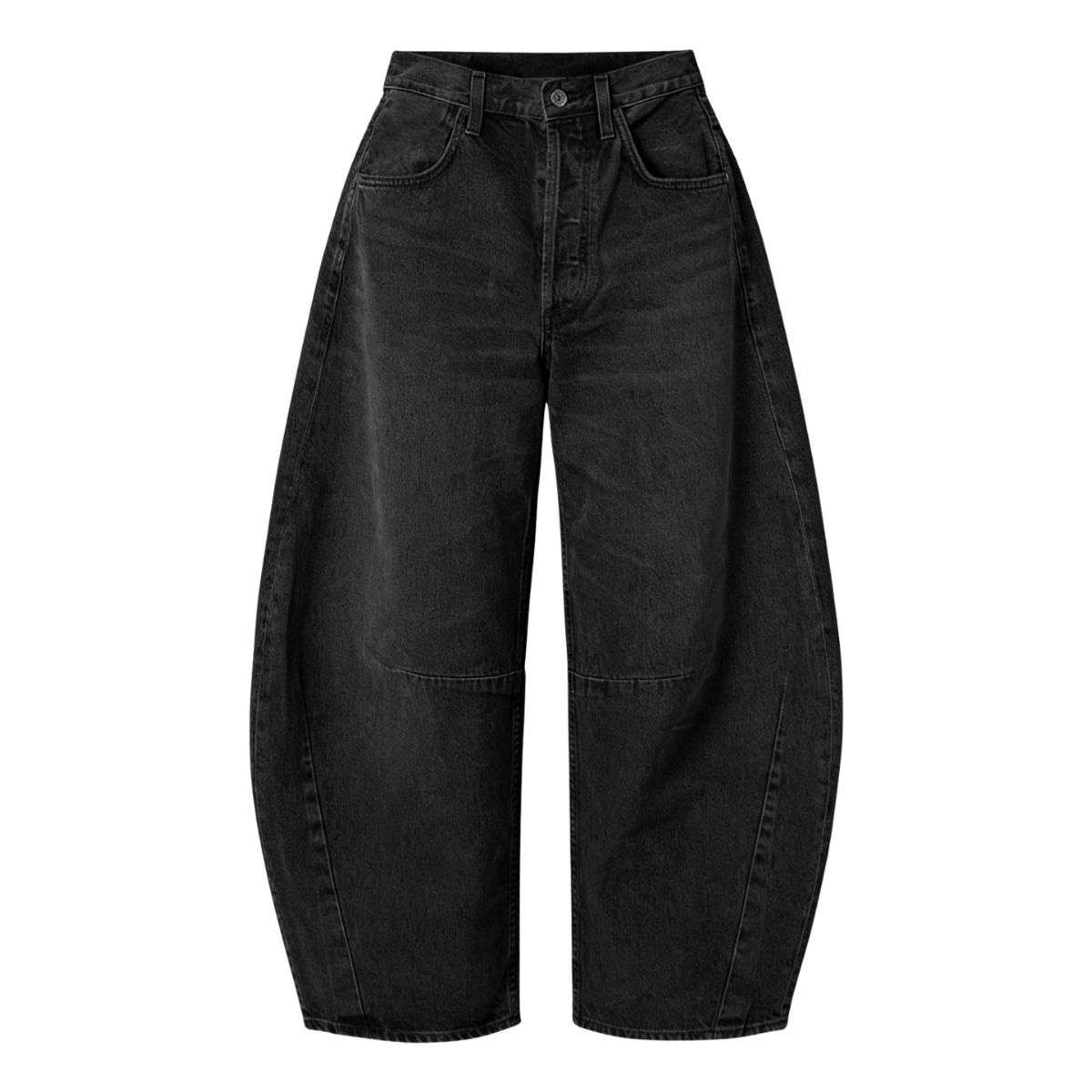 Women’s Y2K Elastic Waist Boyfriend Barrel Leg Jeans