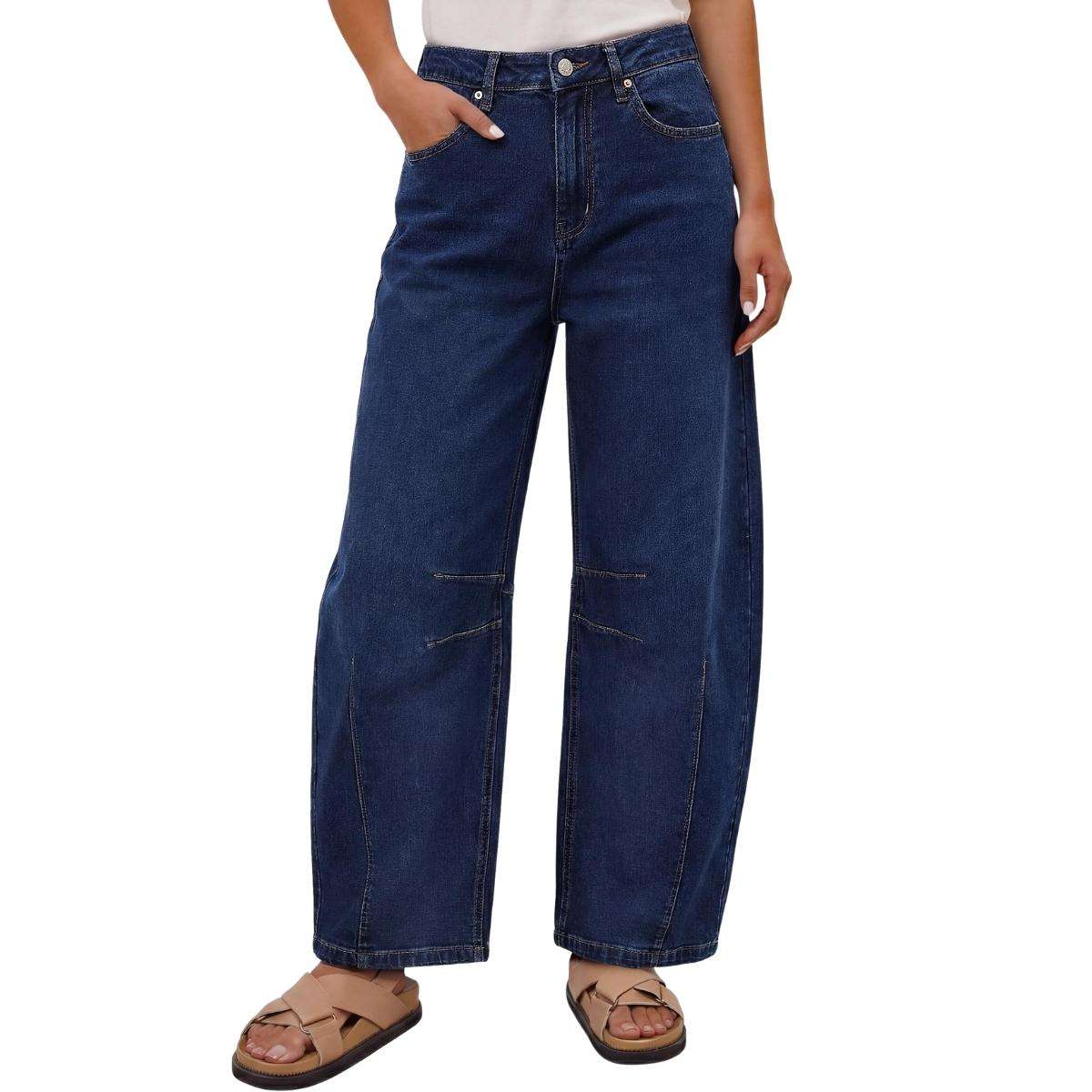 Y2K Mid Rise Barrel Jeans