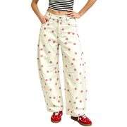 Vintage Polka Dot Barrel Jeans