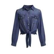 Women’s Tie-Front Denim Shirt