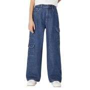 Women’s Ultra-Soft Relaxed-Fit Wide-Leg Cargo Jeans