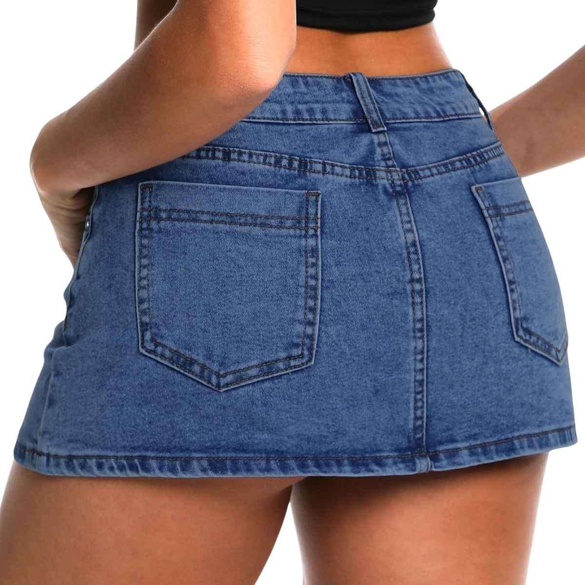 Y2K Low Rise Denim Mini Skort