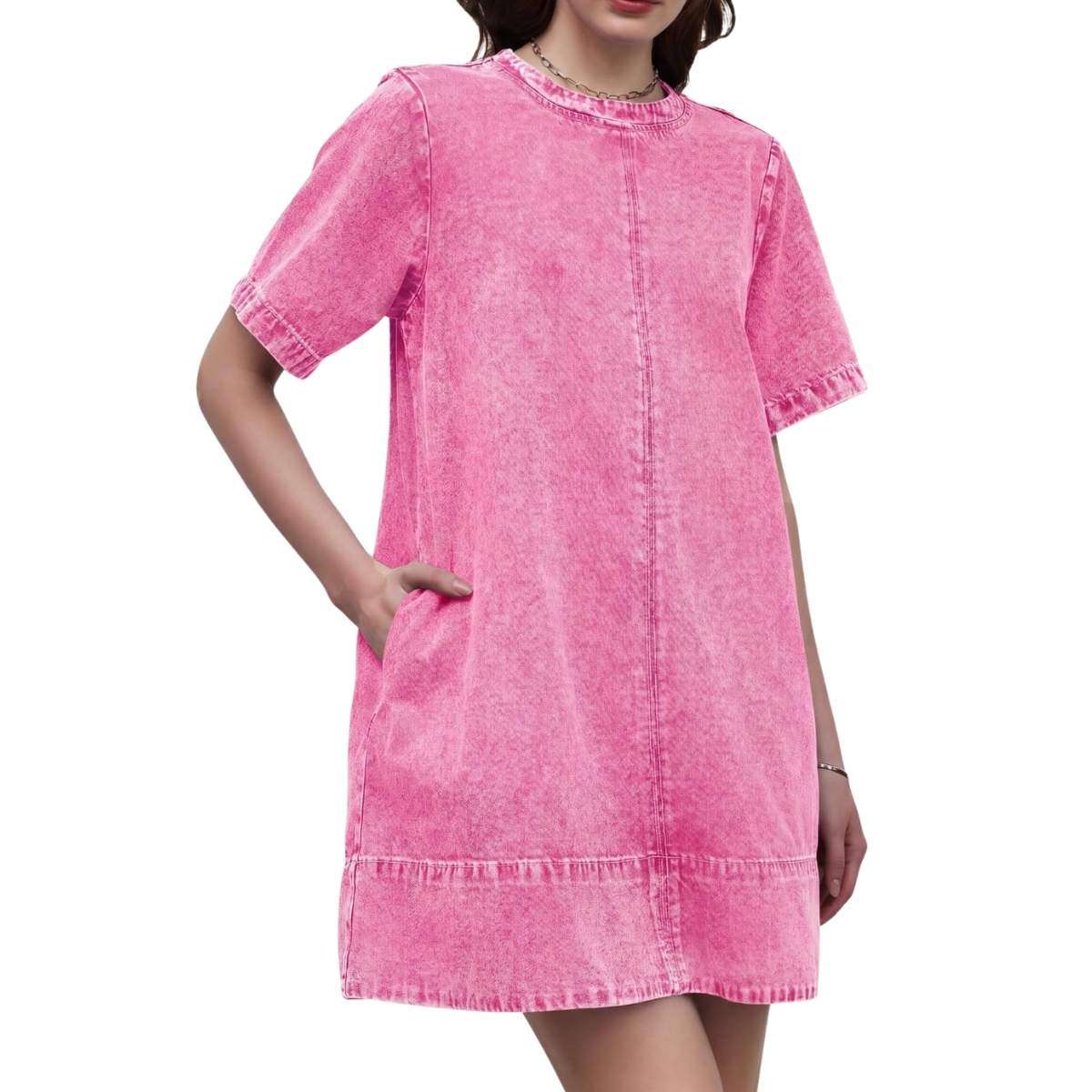 Women’s Summer Pockets Denim Mini Dress