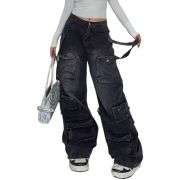 Women’s Y2K Low Rise Baggy Cargo Jeans