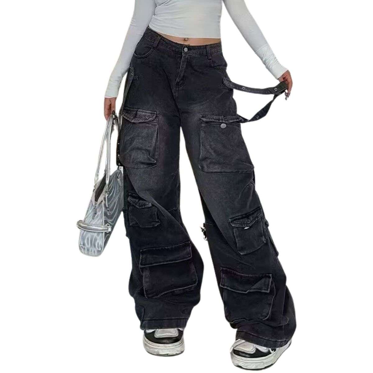 Women’s Y2K Low Rise Baggy Cargo Jeans