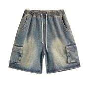 Men’s Baggy Ripped Cargo Denim Jorts