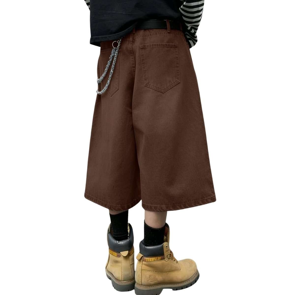 Y2K Loose Fit Wide Leg Denim Shorts